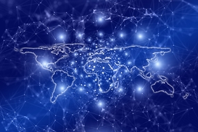 蓝色万维科技背景图片